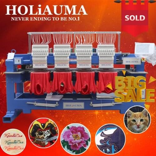 400*450mm computer embroidery machine HO1504 15 needle embroidery printing machine cap/tshirt/flat industrial embroidery machine
