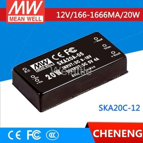 MEAN WELL original SKA20C-12 12V 1666mA meanwell SKA20 12V 20W DC-DC Regulated Single Output Converter