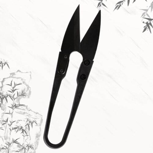 Carbon Steel Mini U Shape Multipurpose Black Craft Scissors Sewing Accessories for Clippers Trimming