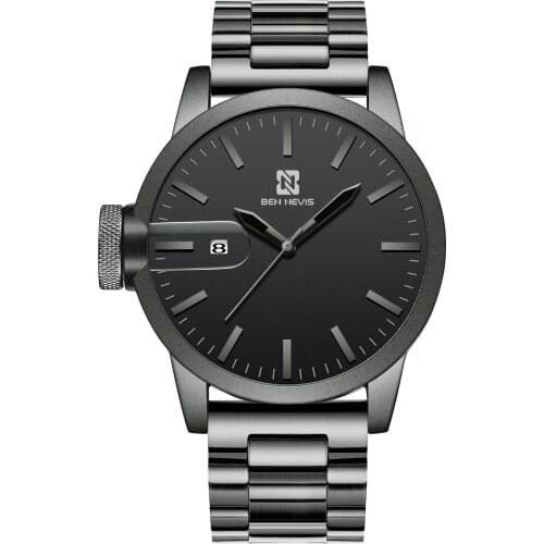 BEN NEVIS New Fashion Leisure Mens Watch Calendar Waterproof Quartz Watch Stainless Steel Mens Watch Precise Travel Time