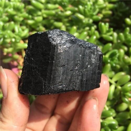 Natural Black Tourmaline Crystal Rough Stone original Mineral Specimen Stones Home Decor 1pcs