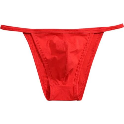 Sexy Brazilian Back Cut Bulge Underwear Mens Cotton Bikini Underwear Sexy Low Rise Penis Pouch Underwear Gay Small Briefs