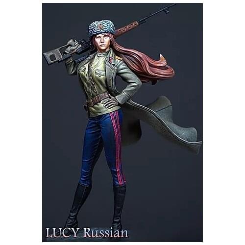 New Unassembled 1/16 120mm ancient fantasy woman warrior stand Resin Figure Unpainted Model Kit