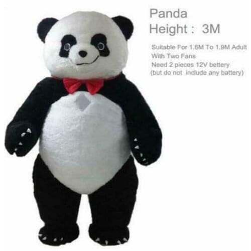 New Inflatable Panda Bear Mascot Costume Cute Fursuits Cosplay Party Game Dress Outfits Clothing Ad Carnival Christmas Easter