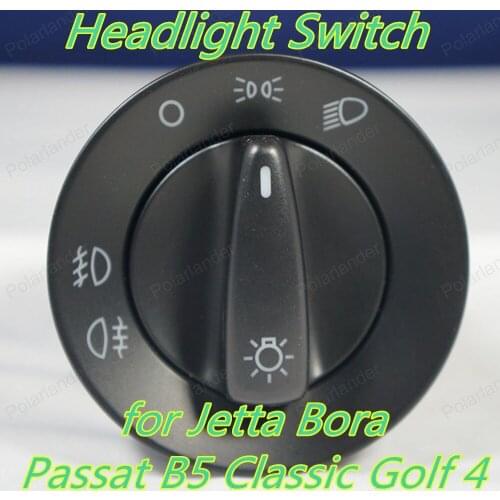 Polarlander Knob Button 1C0941531a Headlight Switch Fog Headlight Lamp for J/etta B/ora B/ora P/assat B5 Classic G/olf 4