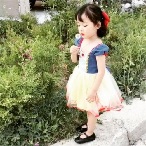 Baby Girls Snow White Dress Fancy Tutu Dress for Children 1004yul_i Toddler Girls Summer Clothing Star Baby Birthday Party Dress