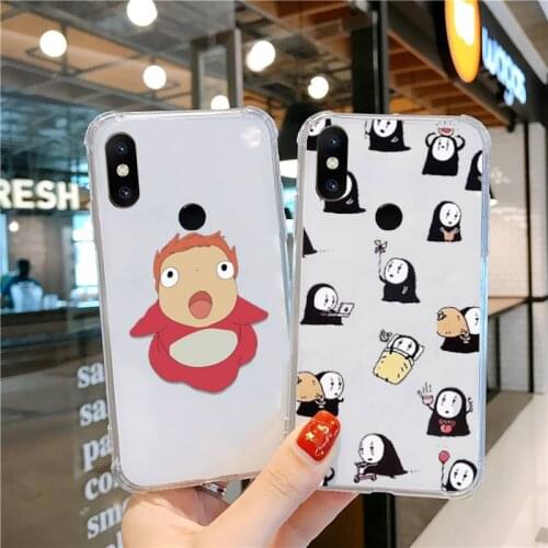 Totoro Spirited Away japanese Anime Phone Case Transparent for xiaomi Redmi note k 7 6 40 9 6 5 10 11 A T se pro lite ultra