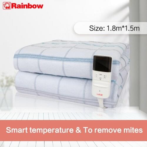 Rainbow Double Electric Blanket Warmer Polyester Heating Under Blanket of Safe protection and Constant temperature (TG104-X32
