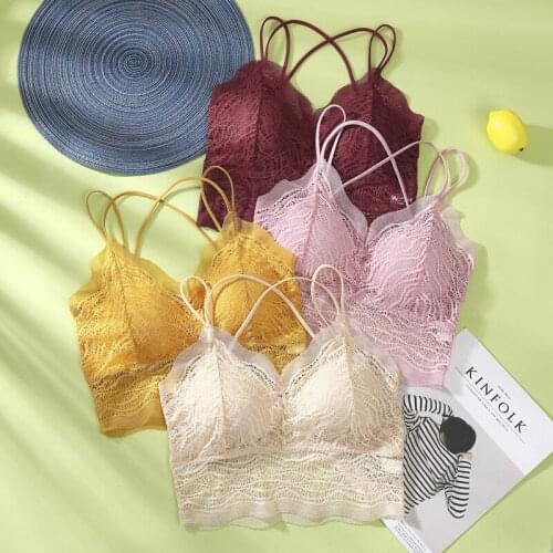 Sexy Lingerie Corset Lace Backless Womens Bra Padded Summer Push Up Bra Active Seamless Bra Breathable Bralette Bras For Girl