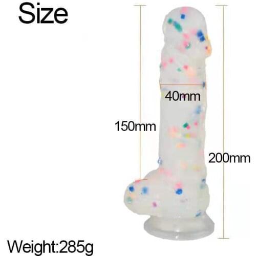 Jelly Medical silicone Dildo Realistic Adult Toys Soft Strapon Artificial Penis Large Dildo Bullet colourful Sex Toys for Woman