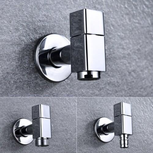 Washing Machine Water Faucet Modern Garden Fast Open Brass Square Faucet Mop Pool Washing Wall Mounted Taps Bibcock