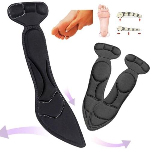 Shoe Sole Insoles For Shoes Soft Sponge Heel Inserts Heel Post Back Anti-slip For Women High Heel Pain Relief Shoe Inner Sole