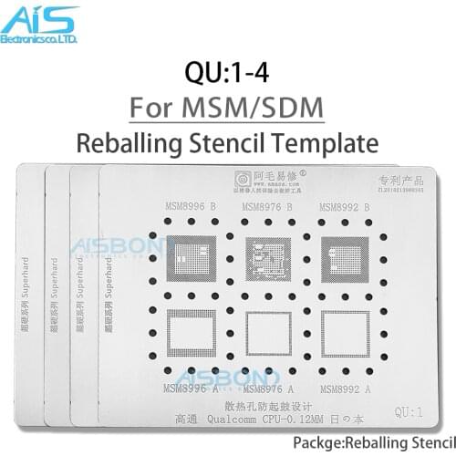 QU1 CPU Stencil Reballing For MSM8996 MSM8976 MSM8992 MSM8994 MSM8953 MSM8937 MSN8998 MSM7225A MSM8928 MSM8940 MSM8960 SDM660