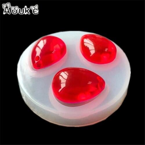 High-Definition DIY Water Droplets Shape Pendant Tools Translucent Jewelry Silicone Molds Necklace Epoxy Cake Decorating Mold