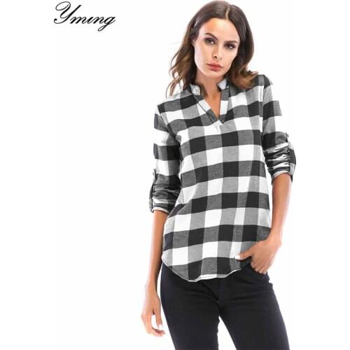 YMING Women's Plaid Shirts