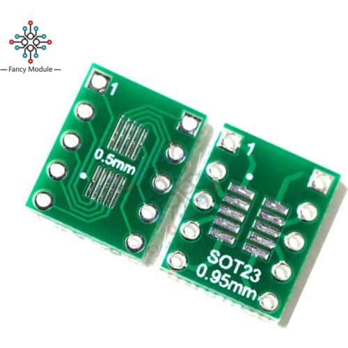 10PCS IC SOT23 SSOP10 MSOP10 UMAX to 0.5/0.95mm DIP Adapter PCB Board Converter