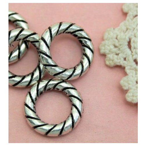 20pcs/lot 14.5mm Craft Tibetan Silver Circle spiral bracelet Pendants Handmade Decorative Metal DIY Jewelry For Men Women