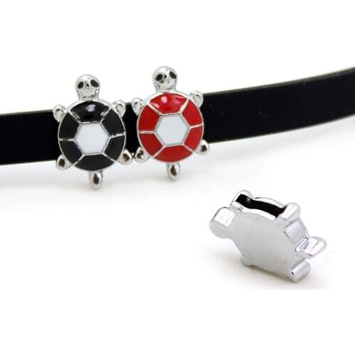 20pcs/lot Internal Dia 8mm Turtle Silde Charm DIY Accessories fit 8mm wide belt pet collar