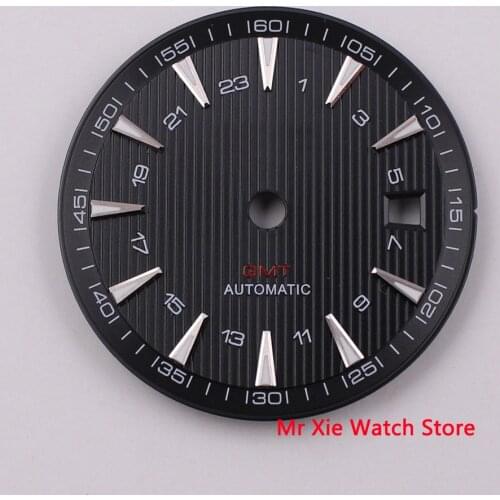 31mm Bliger blue black white watch Dial luminous Fit ETA 2836/2824 DG2813/3804 Miyota 8215 821A 8205 automatic movement
