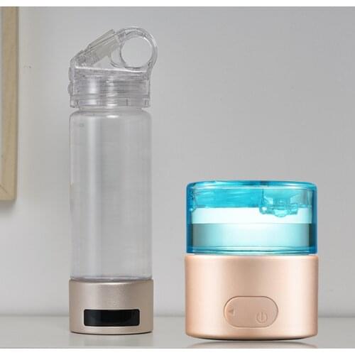 400ml Portable Rechargeable Hydrogen Water Bottle Electrolysis Hydrogen Rich Water Generator Maker Lonizer Cup for Family Use