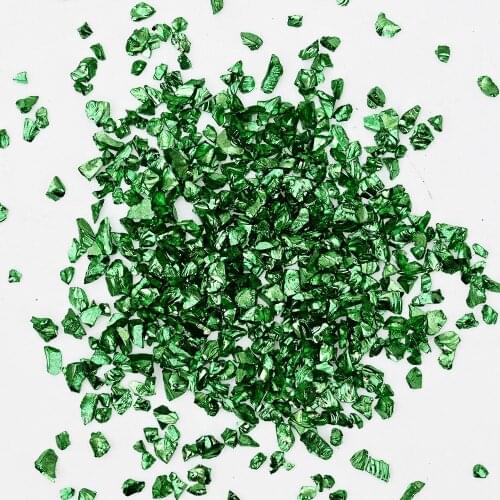 50G/BAG Crushed Stone Nail Decorations Hard Films Stones ,Irregular Gold Colorful Glass Metal Resin Manicure Rhinestones#12Color