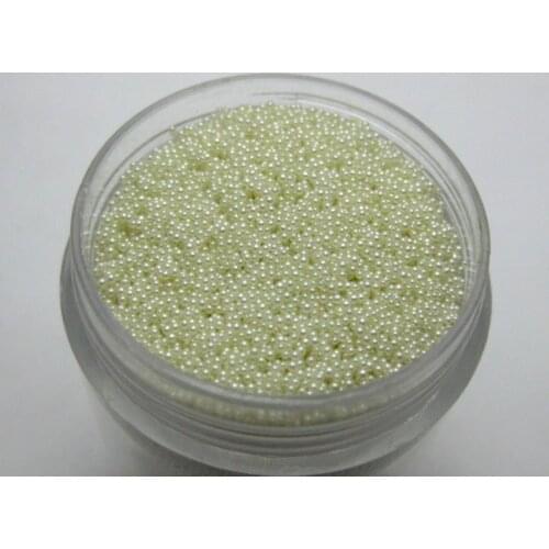 50Gram Ivory Glass Micro Beads Microbeads No-hole 0.6-0.8mm + Storage Box