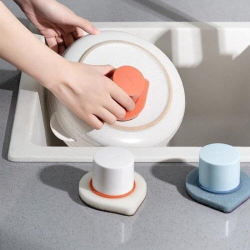 Sink Cleaning Brush Kitchen Sponge Accessories Dish Wash Pot Brush Cleaning Tools Sharp Corner Crevice Magic Wipe Emery Sponge