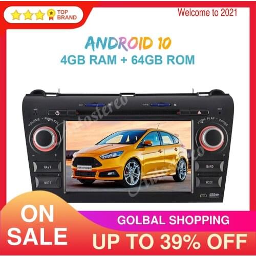 Android 10.0 4G+64G DSP Car Radio Player GPS Navigation For Mazda3/Mazda 3 2003-2009 Auto Stereo Multimedia Player Head Unit ISP