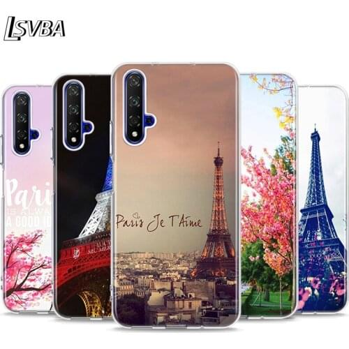 Paris Eiffel Tower Travel Silicone Cover For Honor 20 20S 20E 8 8A Prime 8X MAX 8C 8S 7A 7C 7S Pro Phone Case