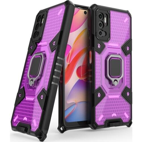 Metal Ring PC+ TPU Anti-Sweat Solid Case for Xiaomi Redmi Note 10 5G 9 Pro Max 9S 9A 9C Poco M3 Pro X3 NFC F3 5G Phone Bag