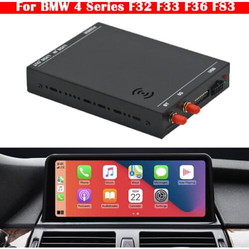 For BMW 4 Series F32 F33 F36 F83 Car Multimedia Display Interface Mirror Link NBT EVO Wireless Carplay Android Auto Decoder