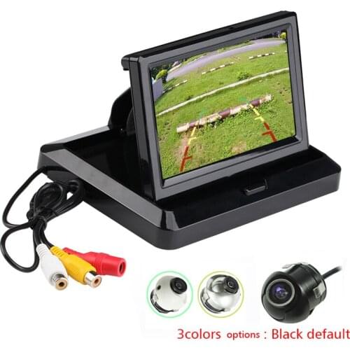 CCD HD 360 degree Ratote car rear view camera + car mirror monitor 5" Folder camera monitor reverse backup LCD video player