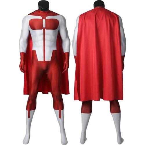 Cartoon Invincible Jumpsuit Cosplay Costume Superhero Nolan Bodysuit Halloween Masquerade Party Print Zentai Bodysuit