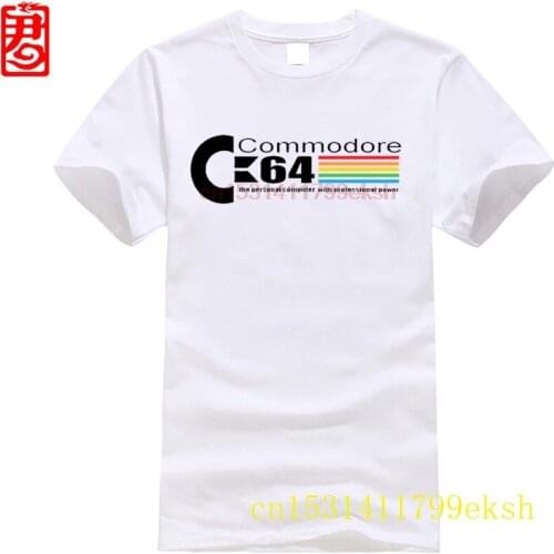 Summer Commodore 64 T Shirts C64 SID Amiga Retro 8-bit Ultra Cool Design Vinyl T-shirt Mens Clothing With Short Sleeve_1