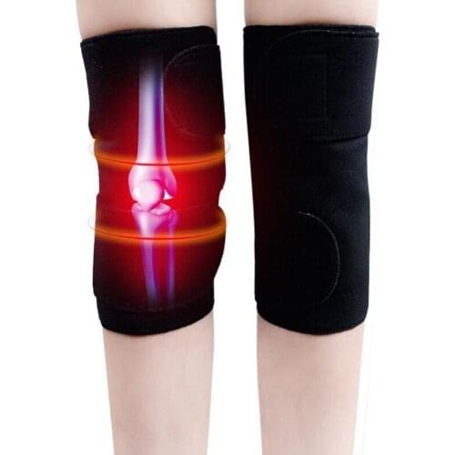 2pcs Knee Brace Pads Adjustable Arthritis Knee Protector Tourmaline Self-heating Magnetic Therapy Knee Support Protective Belt