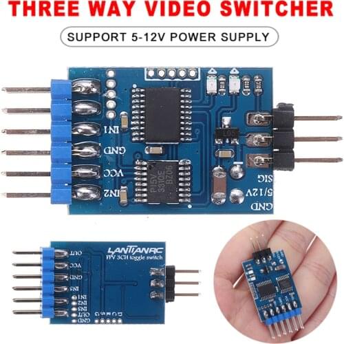 New Arrival 3 Channel Video Switcher Module FPV Camera PWM Electronic Switch Modules Board For Vehicles Remote Control Toys