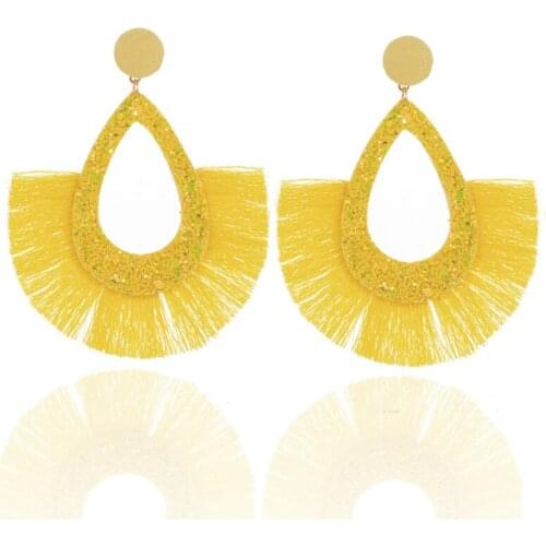 New exaggerated big statement tassel Earrings bohemia Earrings for Women Luxury Wedding Beads tassel Stud Tassel Earrings Gift