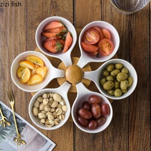 Originality Ceramics Plate Flavor Small Dish Seasoning Dish Food Plate European Fruit Dish Tableware White desktop Storage tool