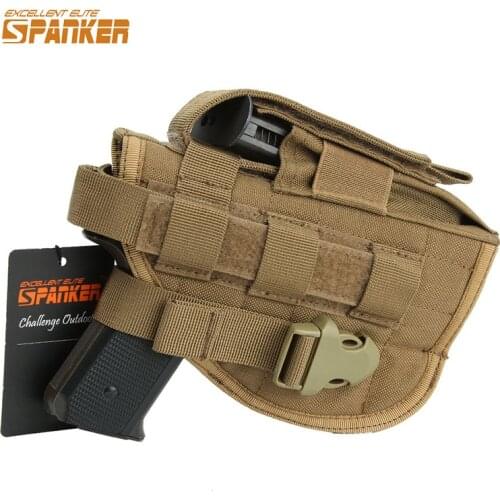 EXCELLENT ELITE SPANKER Universal Pistol Holster Molle Adjustable Pistol Holster for M1911 G17 G18 G19 G26 G34 XD-45acp CZ P-10C