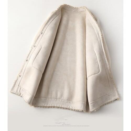 Real Sheep Shearling Coat Female Wool Coats Winter Jacket Women Lamb Fur Korean Long Jackets Chaqueta Mujer MY4025