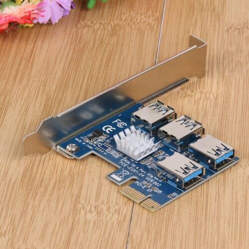 Transfer Riser Card Miner Mining PCIE 1 to 4 Riser Card External PCIE Adapter USB 3.0 PCI-e Converter for Video Card