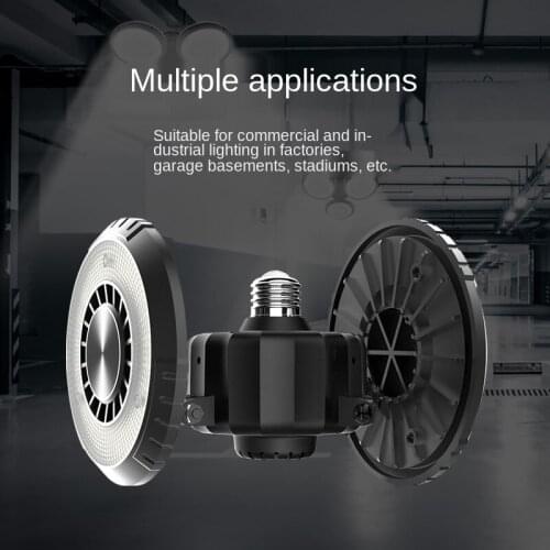 Garage Ceiling Work Light 60W 80W 100W E27 Radar Sensor AC85-265V Deformalbe Lighting Living Room Garage Warehouse ShopLihgt