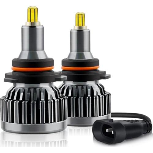 LED Bulb Car Headlights 9006 V9 A Pair Of 2 Easy To Install Safety Beam Mode Six-sided 72 CSP-LED Chips Auto Parts Working Lamp