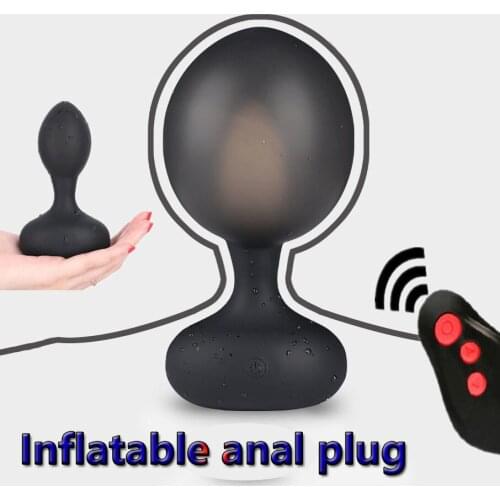 Wireless Remote Control Prostate Massage Vibrator Inflatable Anal Plug Expansion Vibrating Adult Anal Sex Toys For Men Woman Gay