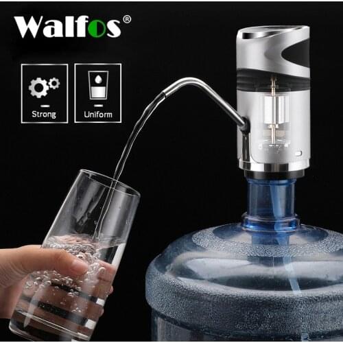 Walfos Home Gadgets Water Bottle Pump Mini Barreled Water Electric Pump USB Charge Automatic Portable Water Dispenser