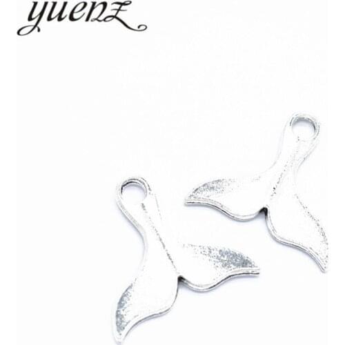 YuenZ 5pcs Antique Silver color Whale tail Charms Zinc Alloy necklace,earring bracelet jewelry DIY handmade 29*28mm D780