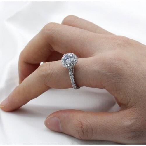 925 Sterling Silver Rings For Women Wedding Ring Dazzling Cubic Zircon Ring Classic Style Fashion Wedding Rings Fine Jewelry