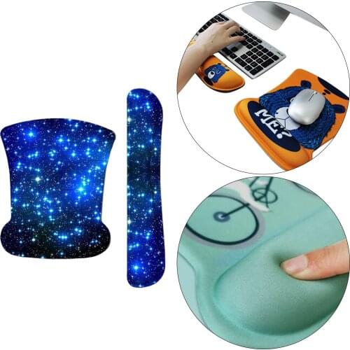 Mouse Wrist Rest Support & Keyboard Wrist Rest Pad for Computer Office Comfortable Relieve Wrist Pain Lightweight 1 Set