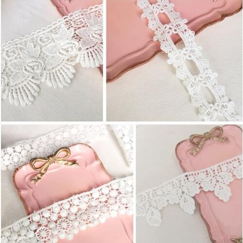 14Yards Cotton Embroidery Lace Ribbon Garment Needlework Sewing Accessories Clothing Fabric Handmade DIY Material 225