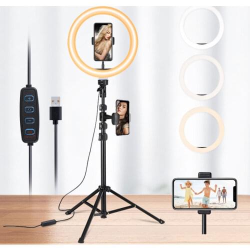 16/26cm Mobile Phone Bracket Led Ring Light Novelty Lighting Led Selfie Lamp Makeup Decoration Night Light Mirror Neon Sign